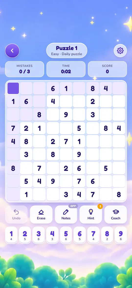 Sudoku: today's Daily puzzle, a 9×9 board